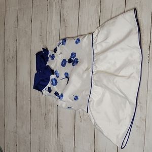 Janie and Jack Blue Floral Dress w/ Diaper Cover, 12-18m